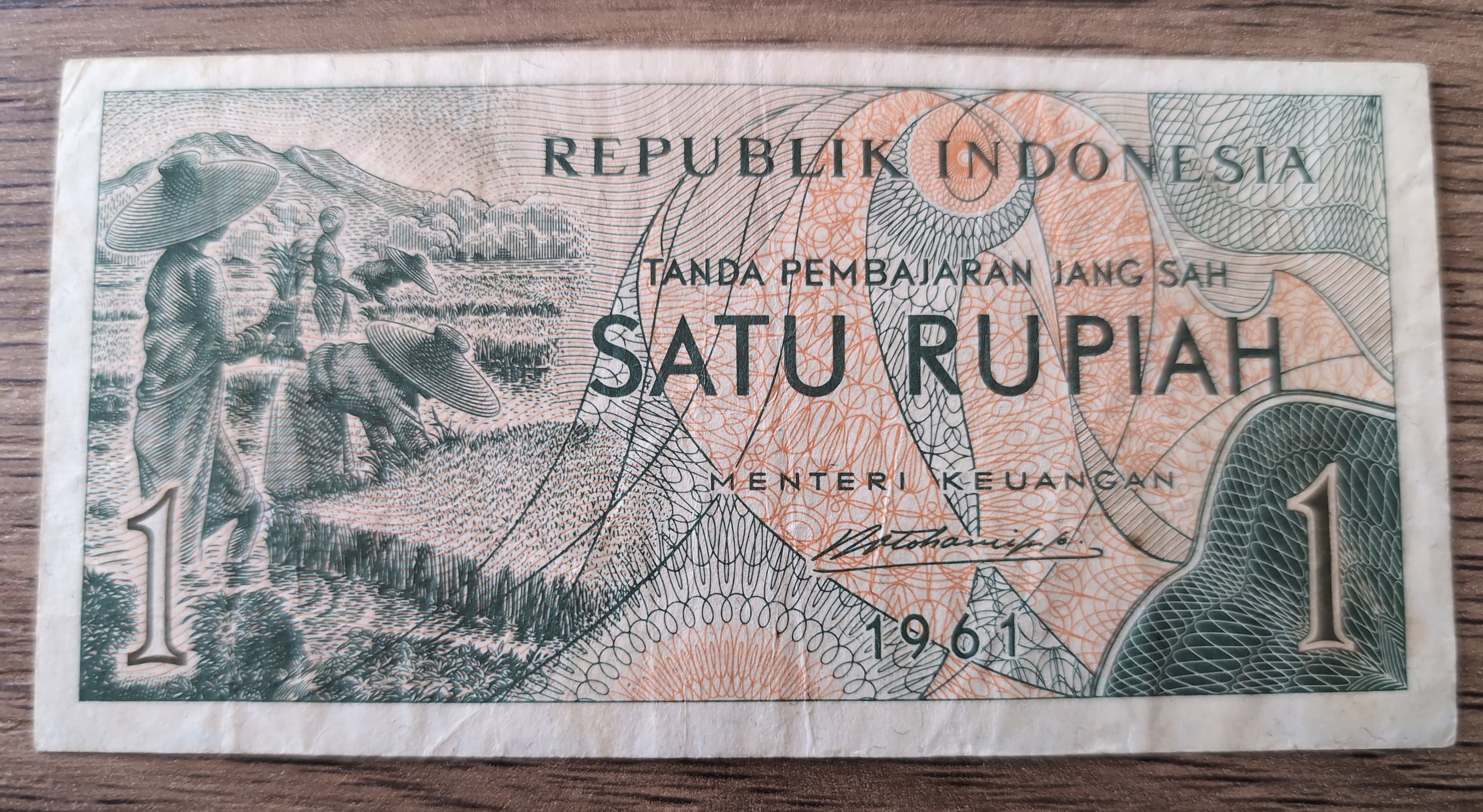 Billet ancien Indonésie 1 Rupiah 1961